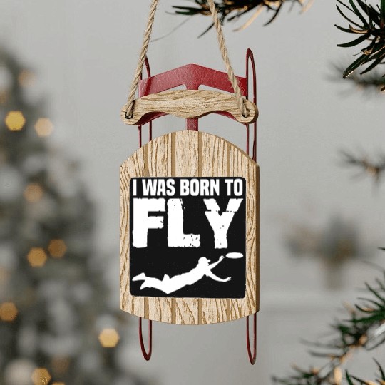 Ultimate Frisbee Jokes Disk Throw Sled Ornaments