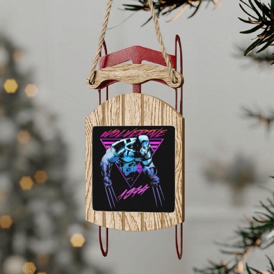M-a-r-v-e-l W-o-l-verine Neon Retro Logan Graphic Sled Ornaments