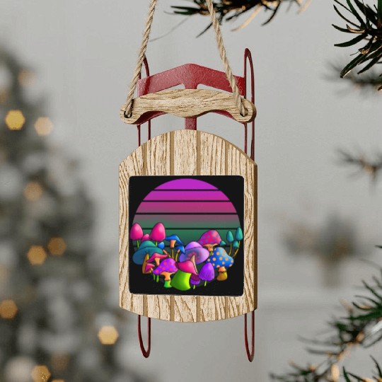 de and Seek Challenge Accepted Fungi Mushroom Sled Ornaments
