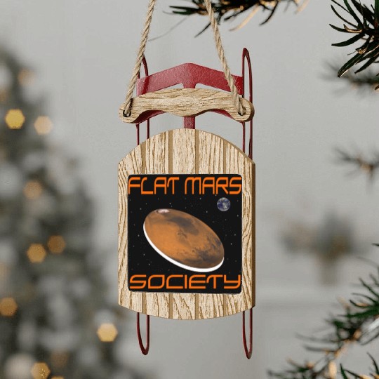 Flat Mars Society Sled Ornaments