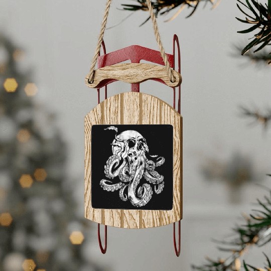 Octopus Skull Monster Kraken Cthulhu Skull for Men Sled Ornaments