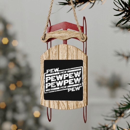 Pew Pew Pew Sled Ornaments