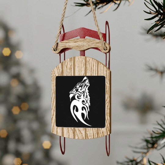 Fenrir Wolf Nordic Symbol Rune Thor Odin Norsemen Sled Ornaments
