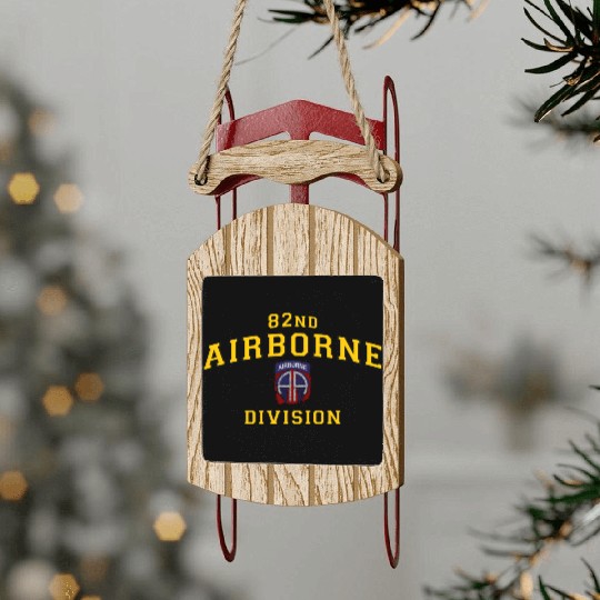 Us Army 82Nd Airborne Division Paratrooper Sled Ornaments