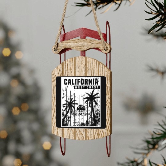 California West Coast Sled Ornaments
