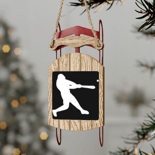 Baseball Sport Bat Sled Ornaments