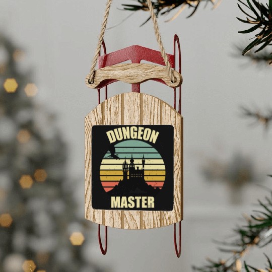 Dungeon Master - Bez I'm DM Smiles Retro Dragon Sled Ornaments