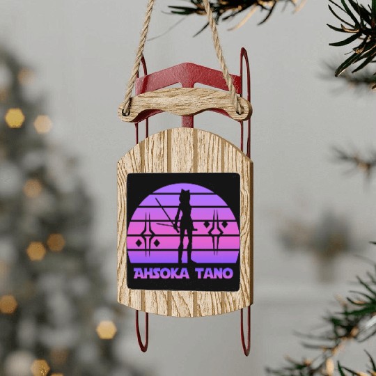 Ahsoka tano - Synthwave Sled Ornaments