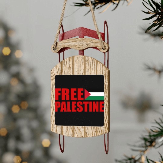 Free palestine Sled Ornaments