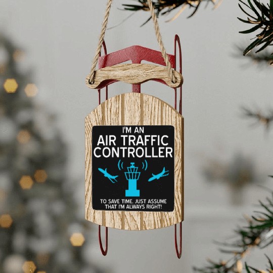 Air Traffic Controller ATC Air Traffic Control Sled Ornaments