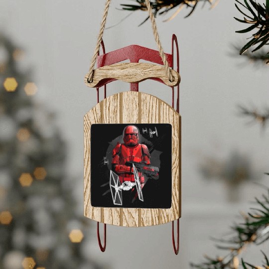 Star Wars The Rise of Skywalker Red Trooper Sled Ornaments