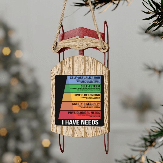 Funny Psychology Psychologist Hierarchy Of Needs Sled Ornaments