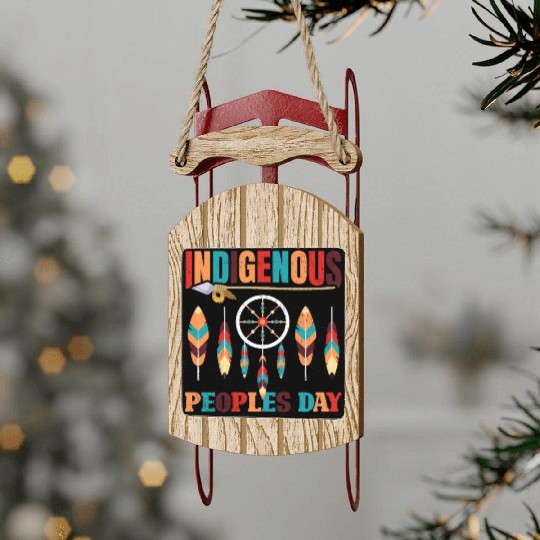 Native American Indigenous Peoples Day Sled Ornaments