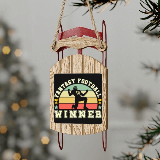 American Football Fantasy Football Sled Ornaments