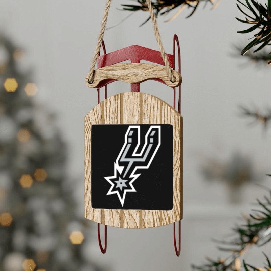 San Antonio Spurs Logo Sled Ornaments