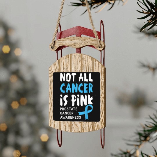 Not All Cancer Is Pink Prostate Cancer Awareness Sled Ornaments