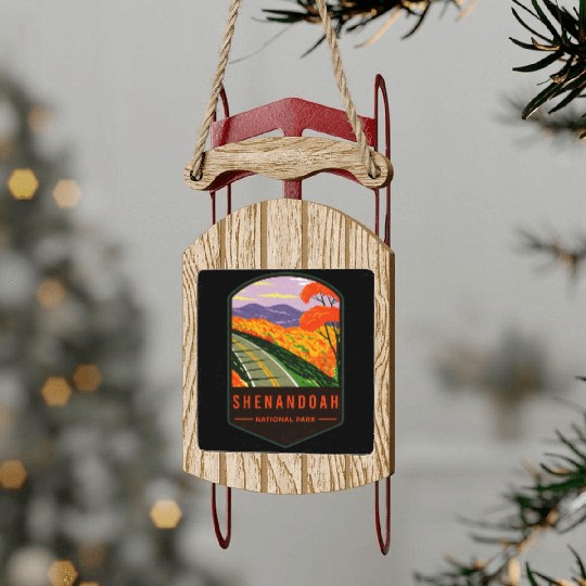 Shenandoah National Park Sled Ornaments