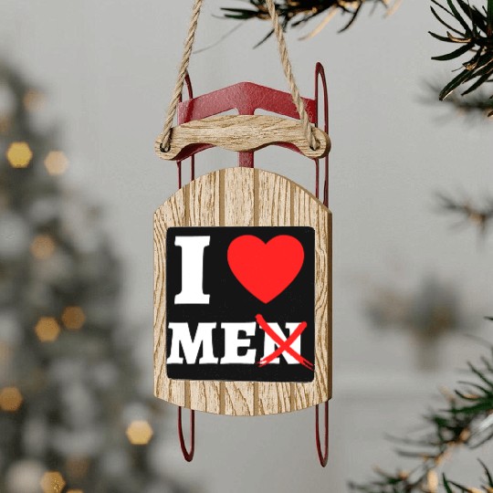 I Love Me Sled Ornaments