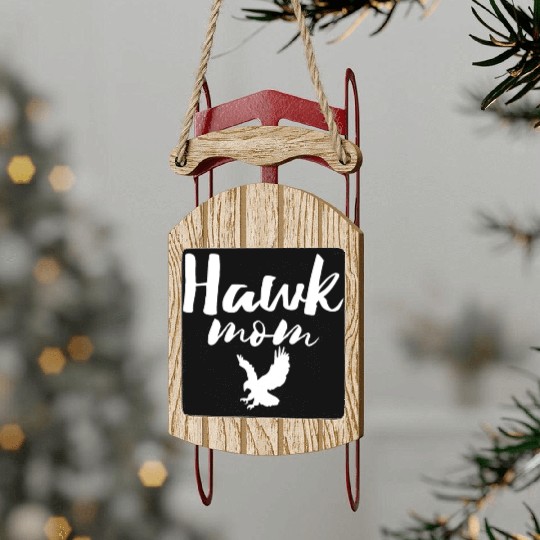 Hawk Mom Sled Ornaments