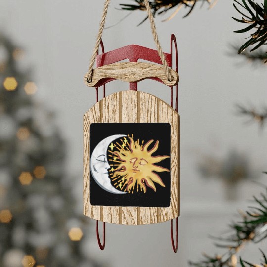 Sun and Moon Sled Ornaments