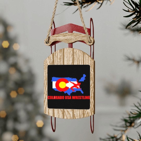 Team USA Wrestling Colorado Division Sled Ornaments