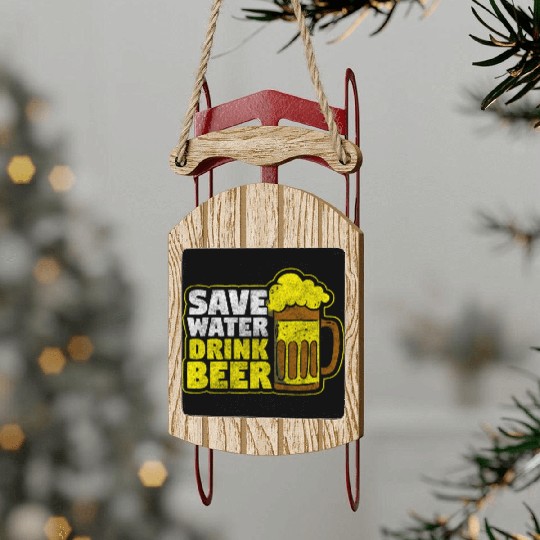 Alcohol Sled Ornaments
