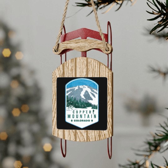 Copper Mountain Colorado Ski Sled Ornaments