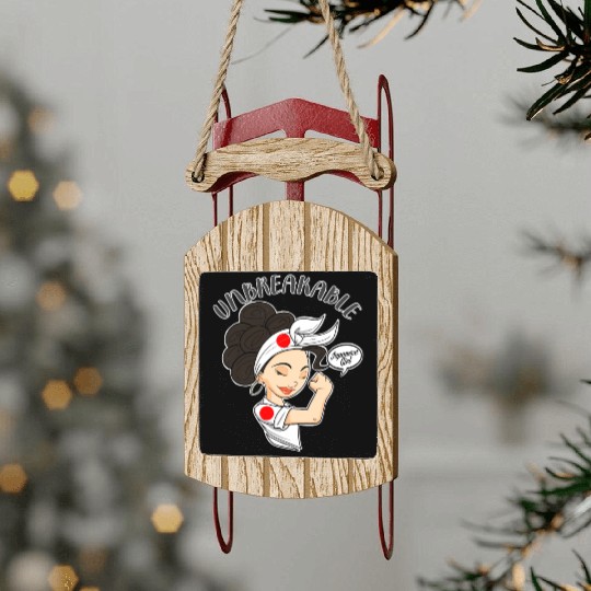 Japanese Girl Unbreakable I Japanese Heritage I Sled Ornaments