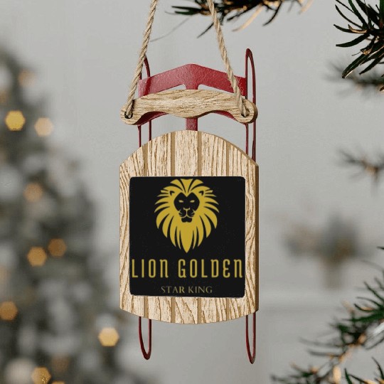 Lion Golden - Star King Sled Ornaments