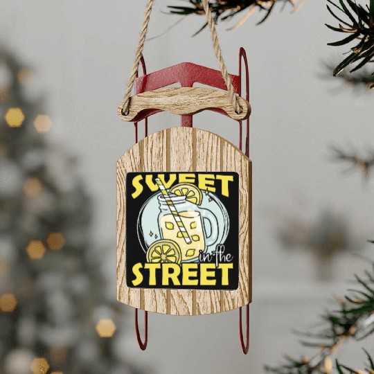 Sweet In The Street Lemon Juice Boss Lemonade Sled Ornaments