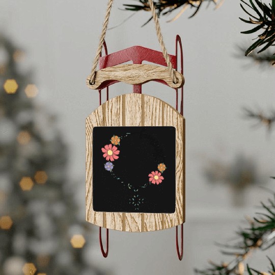 Feminist sublimation Sled Ornaments
