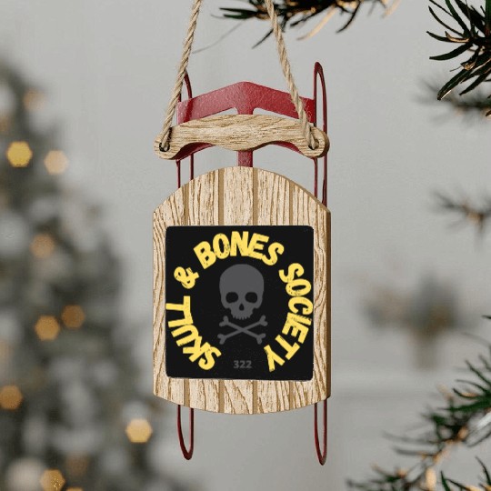 Skull Bones Society Join the order Sled Ornaments
