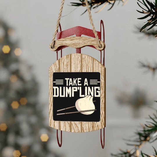 Dumpling Asian Food Chinese Food Fan Sled Ornaments