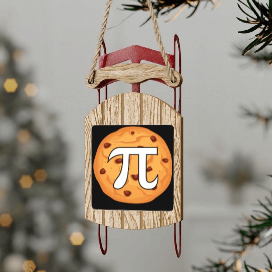 Math Pie Cookie Sled Ornaments