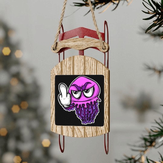 Jelly Fish Middle Finger Jellyfish Sled Ornaments