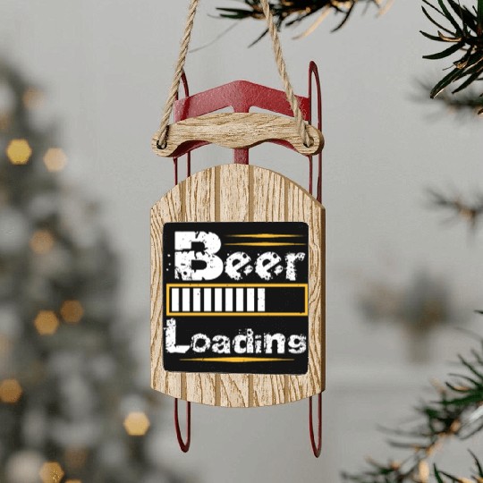 Beer Loading Sled Ornaments