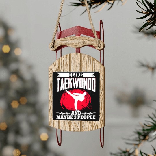 TKD Korean Martial Arts Tae Kwon Sled Ornaments