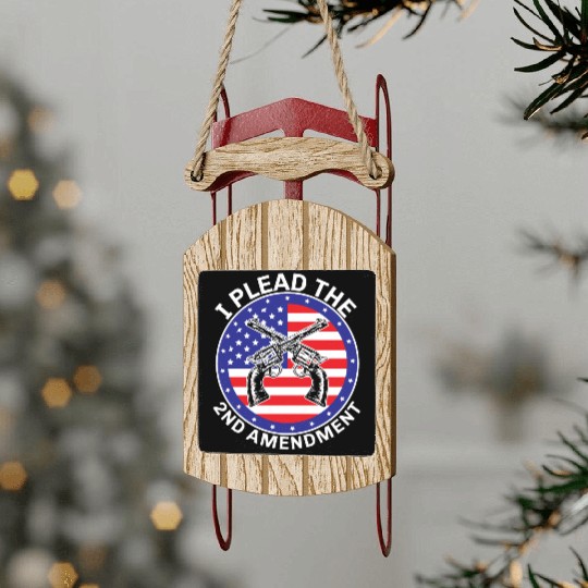 I Plead The Second Amendment Gun Rights America Sled Ornaments