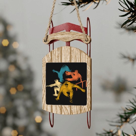 Parkour Free Running Traceur Retro Sled Ornaments