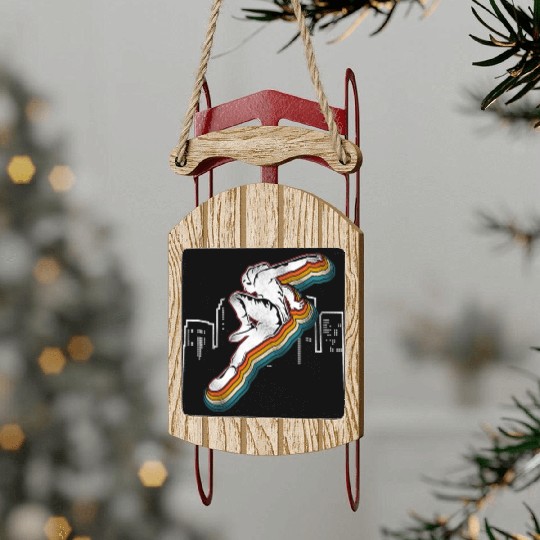 Parkour Free Running Traceur Retro Sled Ornaments