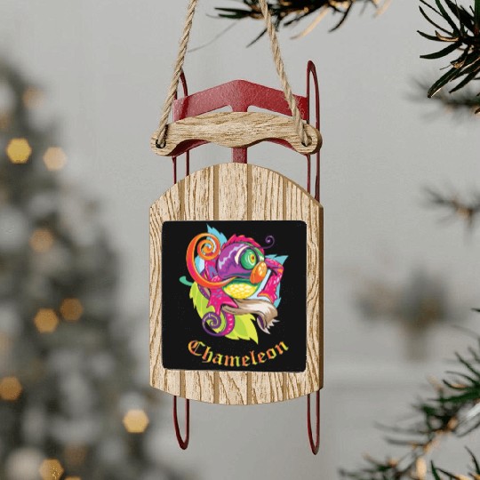 Chameleon Sled Ornaments