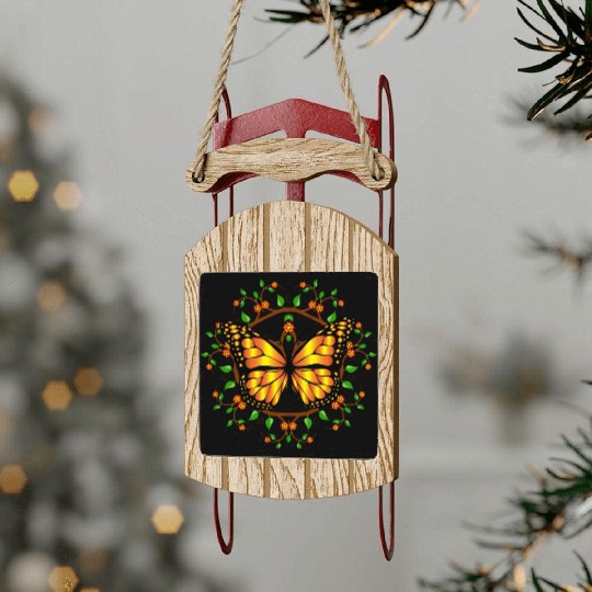 Monarch Butterfly Save our butterflies Sled Ornaments