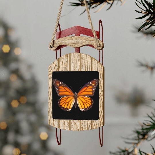 Monarch Butterfly Lover Sled Ornaments Plant Milkweed