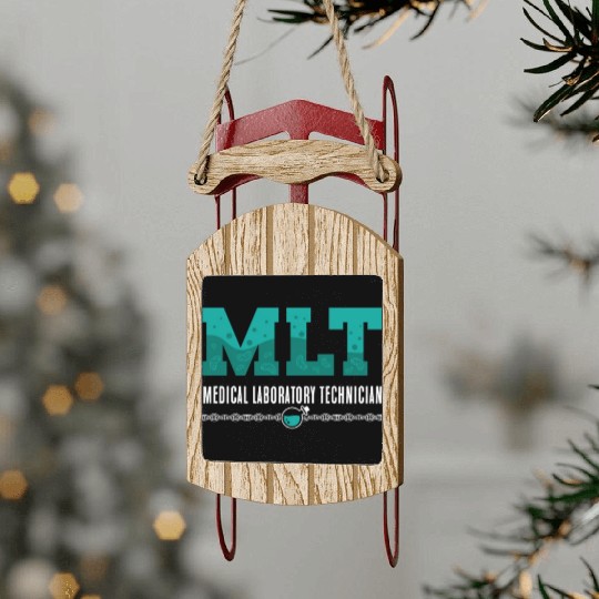 Lab Tech MLT Medical Laboratory Technician Science Sled Ornaments
