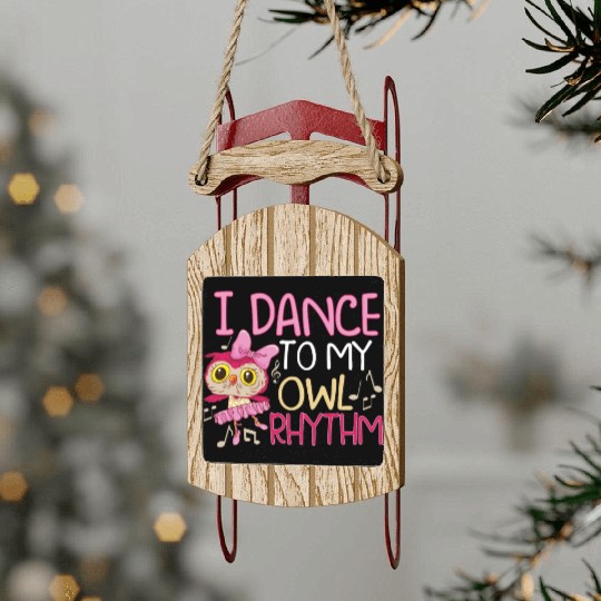 Ballet Ballerina Dance Dancer Dancing Ballet Gift Sled Ornaments