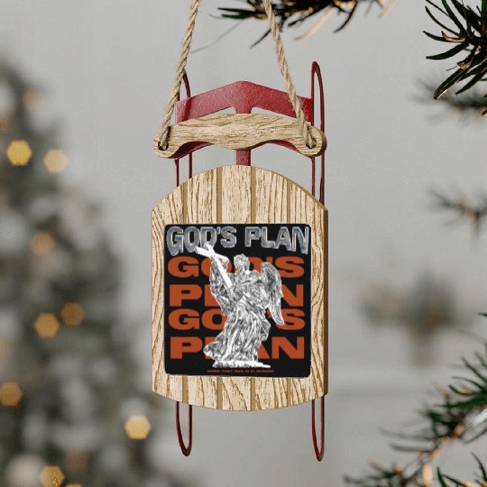 Gods Plan Streetwear Design Sled Ornaments