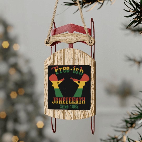 Juneteenth Black History Day Pride Gift Sled Ornaments