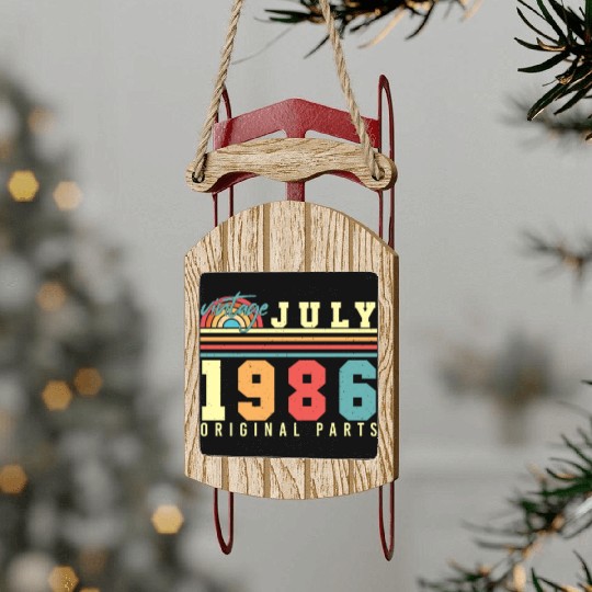 Original July 1986 Sled Ornaments