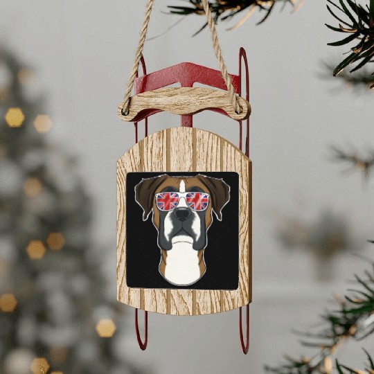 Boxer UK Sunglasses I English Flag I Union Jack Sled Ornaments