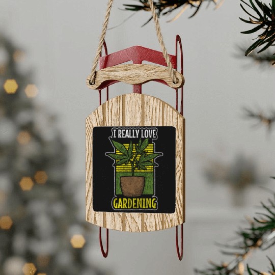 Hemp Stoner Hashish Sled Ornaments